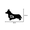 Goldengifts Kliko sticker - 1 stuk - Corgi + huisnummer - 20 x 13,5 cm - wit of zwart Goldengifts Kliko sticker - 1 stuk - Corgi + huisnummer - 20 x 13,5 cm - wit of zwart