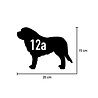Goldengifts Kliko sticker - 1 stuk - Sint Bernard + huisnummer - 20 x 15 cm - wit of zwart Goldengifts Kliko sticker - 1 stuk - Sint Bernard + huisnummer - 20 x 15 cm - wit of zwart