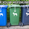 Goldengifts Kliko sticker - 1 stuk - Sint Bernard + huisnummer - 20 x 15 cm - wit of zwart Goldengifts Kliko sticker - 1 stuk - Sint Bernard + huisnummer - 20 x 15 cm - wit of zwart