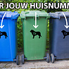 Goldengifts Kliko sticker - 1 stuk - Sint Bernard + huisnummer - 20 x 15 cm - wit of zwart Goldengifts Kliko sticker - 1 stuk - Sint Bernard + huisnummer - 20 x 15 cm - wit of zwart
