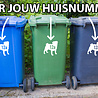 Goldengifts Kliko sticker - 1 stuk - Mopshond 2 + huisnummer - 20 x 20 cm - wit of zwart Goldengifts Kliko sticker - 1 stuk - Mopshond 2 + huisnummer - 20 x 20 cm - wit of zwart