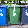 Goldengifts Kliko sticker - 1 stuk - Jack Russel 2 + huisnummer - 15,5 x 20 cm - wit of zwart Goldengifts Kliko sticker - 1 stuk - Jack Russel 2 + huisnummer - 15,5 x 20 cm - wit of zwart