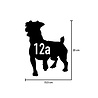 Goldengifts Kliko sticker - 1 stuk - Jack Russel 2 + huisnummer - 15,5 x 20 cm - wit of zwart Goldengifts Kliko sticker - 1 stuk - Jack Russel 2 + huisnummer - 15,5 x 20 cm - wit of zwart