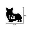Goldengifts Kliko sticker - 1 stuk - Corgi 2 + huisnummer - 15,5 x 20 cm - wit of zwart Goldengifts Kliko sticker - 1 stuk - Corgi 2 + huisnummer - 15,5 x 20 cm - wit of zwart