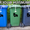 Goldengifts Kliko sticker - 1 stuk - Corgi 2 + huisnummer - 15,5 x 20 cm - wit of zwart Goldengifts Kliko sticker - 1 stuk - Corgi 2 + huisnummer - 15,5 x 20 cm - wit of zwart