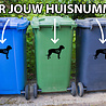 Goldengifts Kliko sticker - 1 stuk - Rottweiler + huisnummer - 25 x 18 cm - wit of zwart Goldengifts Kliko sticker - 1 stuk - Rottweiler + huisnummer - 25 x 18 cm - wit of zwart
