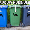 Goldengifts Kliko sticker - 1 stuk - Border Collie + huisnummer - 25 x 18 cm - wit of zwart Goldengifts Kliko sticker - 1 stuk - Border Collie + huisnummer - 25 x 18 cm - wit of zwart