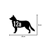 Goldengifts Kliko sticker - 1 stuk - Border Collie + huisnummer - 25 x 18 cm - wit of zwart Goldengifts Kliko sticker - 1 stuk - Border Collie + huisnummer - 25 x 18 cm - wit of zwart