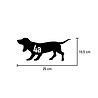 Goldengifts Kliko sticker - 1 stuk - Basset hound + huisnummer - 25 x 10,5 cm - wit of zwart Goldengifts Kliko sticker - 1 stuk - Basset hound + huisnummer - 25 x 10,5 cm - wit of zwart