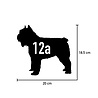 Goldengifts Kliko sticker - 1 stuk - Bouvier + huisnummer - 20 x 18,5 cm - wit of zwart Goldengifts Kliko sticker - 1 stuk - Bouvier + huisnummer - 20 x 18,5 cm - wit of zwart
