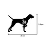 Goldengifts Kliko sticker - 1 stuk - Pointer / Duitse staande hond + huisnummer - 20 x 13,5 cm - wit of zwart Goldengifts Kliko sticker - 1 stuk - Pointer / Duitse staande hond + huisnummer - 20 x 13,5 cm - wit of zwart