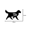Goldengifts Kliko sticker - 1 stuk - Golden retriever + huisnummer - 25 x 16 cm - wit of zwart Goldengifts Kliko sticker - 1 stuk - Golden retriever + huisnummer - 25 x 16 cm - wit of zwart