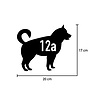 Goldengifts Kliko sticker - 1 stuk - Akita + huisnummer - 20 x 17 cm - wit of zwart Goldengifts Kliko sticker - 1 stuk - Akita + huisnummer - 20 x 17 cm - wit of zwart