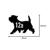 Goldengifts Kliko sticker - 1 stuk - West highland terriër + huisnummer - 20 x 14,5 cm - wit of zwart Goldengifts Kliko sticker - 1 stuk - West highland terriër + huisnummer - 20 x 14,5 cm - wit of zwart