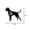 Goldengifts Kliko sticker - 1 stuk - Boxer met staart + huisnummer - 20 x 18 cm - wit of zwart Goldengifts Kliko sticker - 1 stuk - Boxer met staart + huisnummer - 20 x 18 cm - wit of zwart
