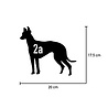 Goldengifts Kliko sticker - 1 stuk - Windhond + huisnummer - 20 x 17,5 cm - wit of zwart Goldengifts Kliko sticker - 1 stuk - Windhond + huisnummer - 20 x 17,5 cm - wit of zwart