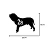 Goldengifts Kliko sticker - 1 stuk - Neapolitan mastiff + huisnummer - 20 x 15 cm - wit of zwart Goldengifts Kliko sticker - 1 stuk - Neapolitan mastiff + huisnummer - 20 x 15 cm - wit of zwart