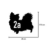 Goldengifts Kliko sticker - 1 stuk - Langharige Chihuahua + huisnummer - 20 x 17,5 cm - wit of zwart Goldengifts Kliko sticker - 1 stuk - Langharige Chihuahua + huisnummer - 20 x 17,5 cm - wit of zwart