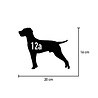 Goldengifts Kliko sticker - 1 stuk - Vizsla / Weimaraner + huisnummer - 20 x 16 cm - wit of zwart Goldengifts Kliko sticker - 1 stuk - Vizsla / Weimaraner + huisnummer - 20 x 16 cm - wit of zwart