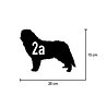 Goldengifts Kliko sticker - 1 stuk - Berner sennenhond + huisnummer - 20 x 15 cm - wit of zwart Goldengifts Kliko sticker - 1 stuk - Berner sennenhond + huisnummer - 20 x 15 cm - wit of zwart