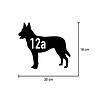Goldengifts Kliko sticker - 1 stuk - Herder met rechte rug + huisnummer - 20 x 18 cm - wit of zwart Goldengifts Kliko sticker - 1 stuk - Herder met rechte rug + huisnummer - 20 x 18 cm - wit of zwart