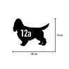 Goldengifts Kliko sticker - 1 stuk - Engelse Cocker Spaniel + huisnummer - 20 x 15 cm - wit of zwart Goldengifts Kliko sticker - 1 stuk - Engelse Cocker Spaniel + huisnummer - 20 x 15 cm - wit of zwart