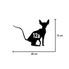 Goldengifts Kliko sticker - 1 stuk - Sphynx + huisnummer - 20 x 15 cm - wit of zwart Goldengifts Kliko sticker - 1 stuk - Sphynx + huisnummer - 20 x 15 cm - wit of zwart