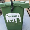 Goldengifts Kliko sticker - 1 stuk - Olifant + huisnummer - 25 x 17,5 cm - wit of zwart Goldengifts Kliko sticker - 1 stuk - Olifant + huisnummer - 25 x 17,5 cm - wit of zwart