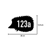Goldengifts Kliko sticker - 1 stuk - Egel + huisnummer - 20 x 12,5 cm - wit of zwart Goldengifts Kliko sticker - 1 stuk - Egel + huisnummer - 20 x 12,5 cm - wit of zwart