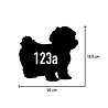 Goldengifts Kliko sticker - 1 stuk - Maltezer / Shih tzu + huisnummer - 20 x 18,5 cm - wit of zwart Goldengifts Kliko sticker - 1 stuk - Maltezer / Shih tzu + huisnummer - 20 x 18,5 cm - wit of zwart