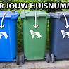 Goldengifts Kliko sticker - 1 stuk - Stabij hond + huisnummer - 25 x 18 cm - wit of zwart Goldengifts Kliko sticker - 1 stuk - Stabij hond + huisnummer - 25 x 18 cm - wit of zwart