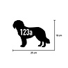 Goldengifts Kliko sticker - 1 stuk - Stabij hond + huisnummer - 25 x 18 cm - wit of zwart Goldengifts Kliko sticker - 1 stuk - Stabij hond + huisnummer - 25 x 18 cm - wit of zwart