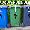 Goldengifts Kliko sticker - 1 stuk - Papagaai vliegend + huisnummer - 14 x 25 cm - wit of zwart Goldengifts Kliko sticker - 1 stuk - Papagaai vliegend + huisnummer - 14 x 25 cm - wit of zwart