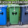 Goldengifts Kliko sticker - 1 stuk - Strik + huisnummer - 25 x 16 cm - wit of zwart Goldengifts Kliko sticker - 1 stuk - Strik + huisnummer - 25 x 16 cm - wit of zwart