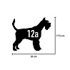 Goldengifts Kliko sticker - 1 stuk - Schnauzer + huisnummer - 20 x 17,5 cm - wit of zwart Goldengifts Kliko sticker - 1 stuk - Schnauzer + huisnummer - 20 x 17,5 cm - wit of zwart