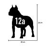 Goldengifts Kliko sticker - 1 stuk - Amerikaanse Stafford + huisnummer - 25 x 26 cm - wit of zwart Goldengifts Kliko sticker - 1 stuk - Amerikaanse Stafford + huisnummer - 25 x 26 cm - wit of zwart