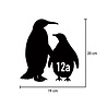Goldengifts Kliko sticker - 1 stuk - Pinguïns + huisnummer - 19 x 20 cm - wit of zwart Goldengifts Kliko sticker - 1 stuk - Pinguïns + huisnummer - 19 x 20 cm - wit of zwart