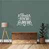 Goldengifts Muursticker - Never give up on your dreams - 1 stuk - Diverse formaten beschikbaar - wit of zwart Goldengifts Muursticker - Never give up on your dreams - 1 stuk - Diverse formaten beschikbaar - wit of zwart
