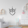Goldengifts Muursticker - kinderkamer/babykamer - Hartje met kroontje - 1 stuk - diverse kleuren Goldengifts Muursticker - kinderkamer/babykamer - Hartje met kroontje - 1 stuk - diverse kleuren