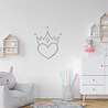Goldengifts Muursticker - kinderkamer/babykamer - Hartje met kroontje - 1 stuk - diverse kleuren Goldengifts Muursticker - kinderkamer/babykamer - Hartje met kroontje - 1 stuk - diverse kleuren