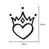Goldengifts Muursticker - kinderkamer/babykamer - Hartje met kroontje - 1 stuk - diverse kleuren Goldengifts Muursticker - kinderkamer/babykamer - Hartje met kroontje - 1 stuk - diverse kleuren