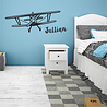 Goldengifts Muursticker - kinderkamer/babykamer - Zweefvliegtuig met eigen naam - 1 stuk - Diverse formaten beschikbaar - wit of zwart Goldengifts Muursticker - kinderkamer/babykamer - Zweefvliegtuig met eigen naam - 1 stuk - Diverse formaten beschikbaar - wit of zwart