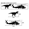 Goldengifts Muursticker - kinderkamer/babykamer - Helicopter + Tyrannosaurus rex - 1 stuk - diverse formaten - wit of zwart Goldengifts Muursticker - kinderkamer/babykamer - Helicopter + Tyrannosaurus rex - 1 stuk - diverse formaten - wit of zwart