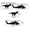 Goldengifts Muursticker - kinderkamer/babykamer - Helicopter + Tyrannosaurus rex - 1 stuk - diverse formaten - wit of zwart Goldengifts Muursticker - kinderkamer/babykamer - Helicopter + Tyrannosaurus rex - 1 stuk - diverse formaten - wit of zwart