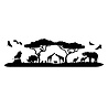 Goldengifts Muursticker - kinderkamer/babykamer - Jungle skyline - 1 stuk - wit of zwart - diverse formaten Goldengifts Muursticker - kinderkamer/babykamer - Jungle skyline - 1 stuk - wit of zwart - diverse formaten