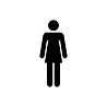 Goldengifts WC/toilet sticker - Dames toilet - Wit of Zwart - diverse formaten Goldengifts WC/toilet sticker - Dames toilet - Wit of Zwart - diverse formaten