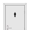 Goldengifts WC/toilet sticker - Heren toilet - Wit of Zwart - diverse formaten Goldengifts WC/toilet sticker - Heren toilet - Wit of Zwart - diverse formaten