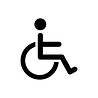 Goldengifts WC/toilet sticker - Invaliden toilet - wit of zwart - diverse formaten Goldengifts WC/toilet sticker - Invaliden toilet - wit of zwart - diverse formaten