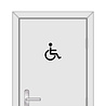 Goldengifts WC/toilet sticker - Invaliden toilet - wit of zwart - diverse formaten Goldengifts WC/toilet sticker - Invaliden toilet - wit of zwart - diverse formaten