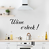 Goldengifts Keuken muursticker - Wine o' clock - 1 stuk - wit of zwart - diverse formaten beschikbaar Goldengifts Keuken muursticker - Wine o' clock - 1 stuk - wit of zwart - diverse formaten beschikbaar
